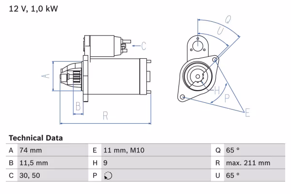 BOSCH Motorino d\'avviamento