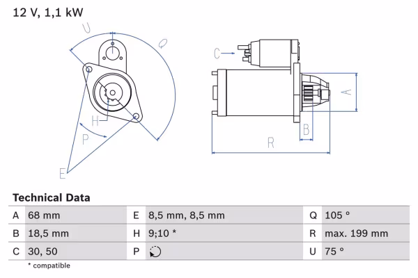 BOSCH Motorino d\'avviamento