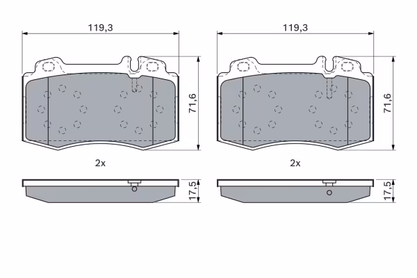BOSCH Kit pastiglie freno, Freno a disco