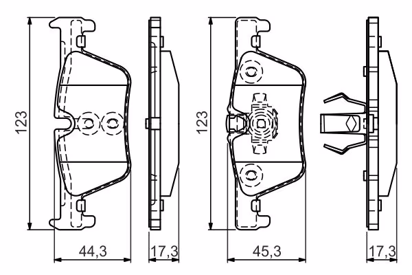 BOSCH Kit pastiglie freno, Freno a disco