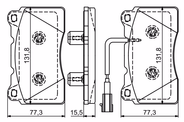 BOSCH Kit pastiglie freno, Freno a disco