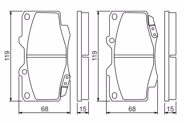 BOSCH Kit pastiglie freno, Freno a disco