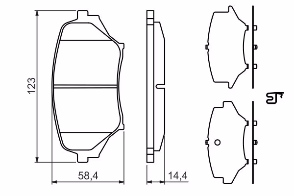 BOSCH Kit pastiglie freno, Freno a disco