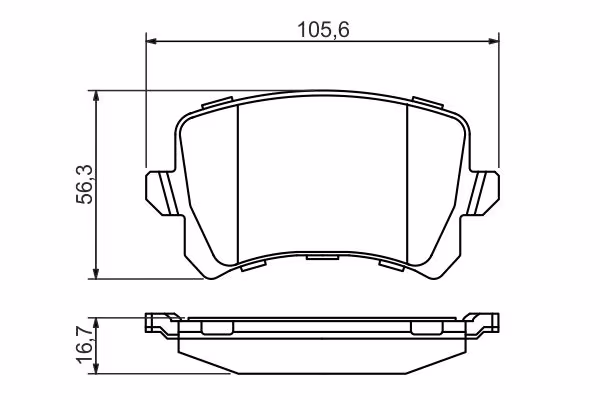 BOSCH Kit pastiglie freno, Freno a disco