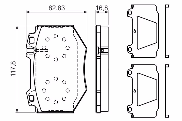 BOSCH Kit pastiglie freno, Freno a disco