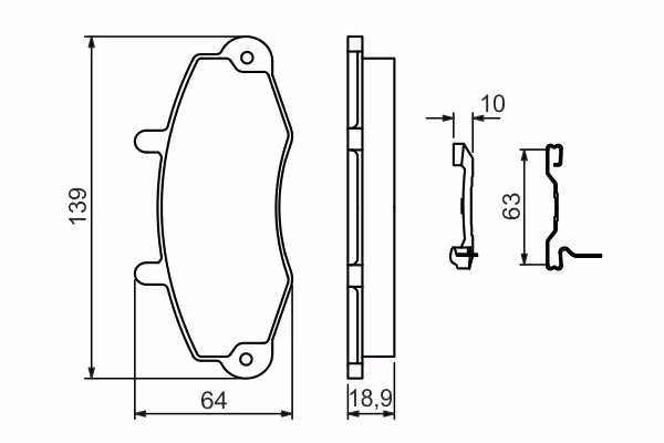 BOSCH Kit pastiglie freno, Freno a disco