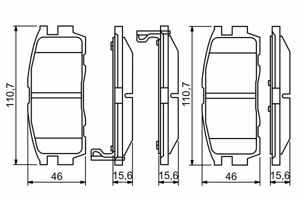 BOSCH Kit pastiglie freno, Freno a disco