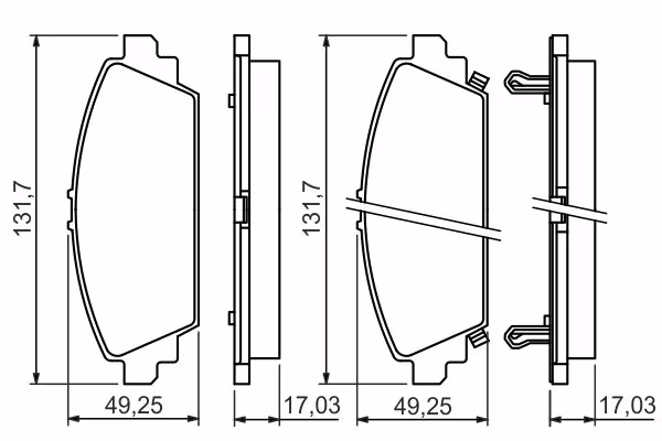 BOSCH Kit pastiglie freno, Freno a disco