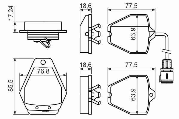 BOSCH Kit pastiglie freno, Freno a disco