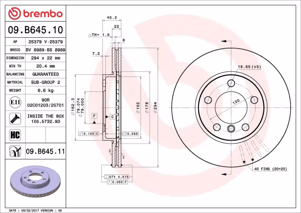 BREMBO Disco freno