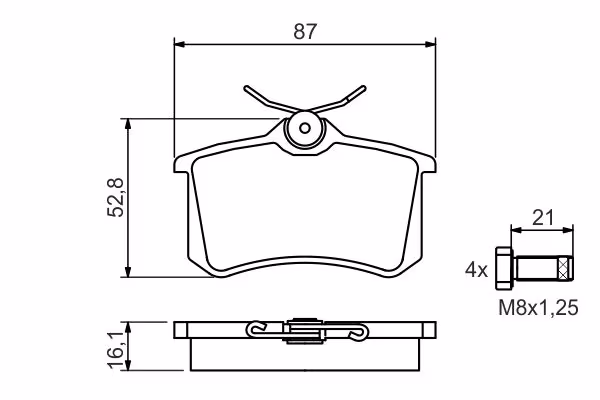 BOSCH Kit pastiglie freno, Freno a disco