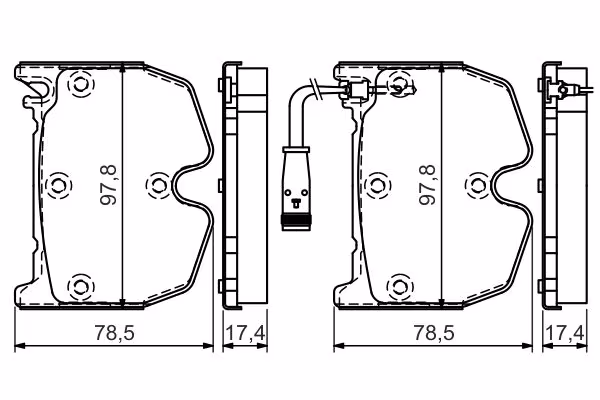 BOSCH Kit pastiglie freno, Freno a disco