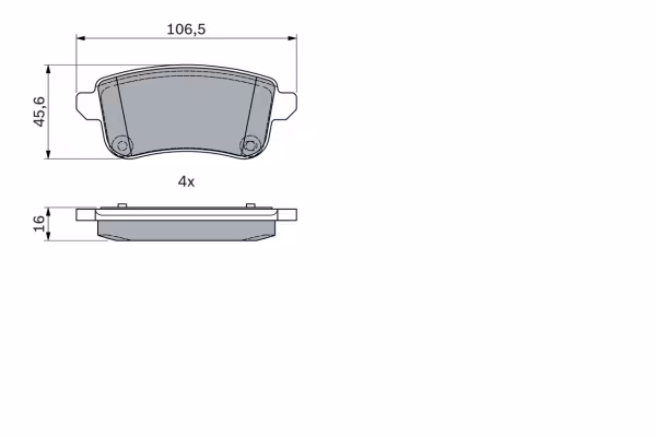 BOSCH Kit pastiglie freno, Freno a disco