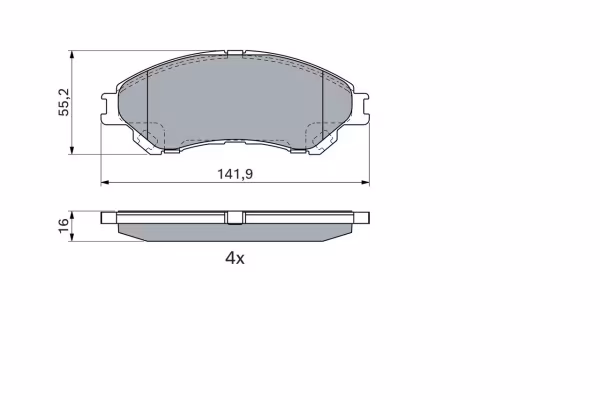 BOSCH Kit pastiglie freno, Freno a disco
