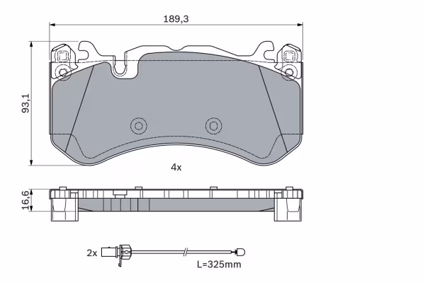 BOSCH Kit pastiglie freno, Freno a disco
