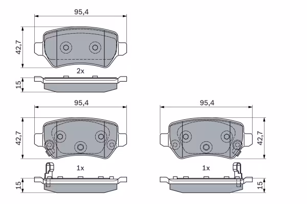 BOSCH Kit pastiglie freno, Freno a disco
