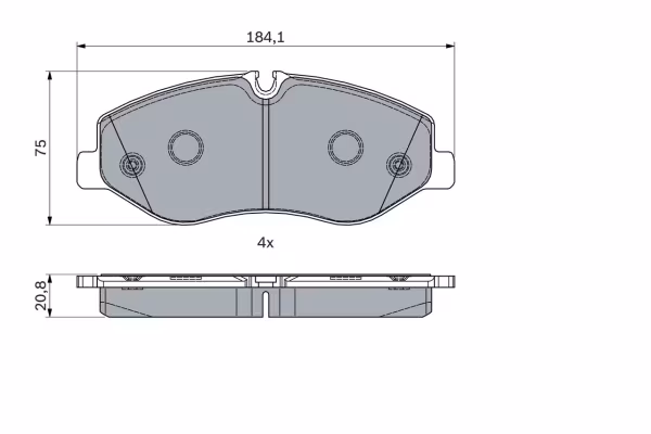 BOSCH Kit pastiglie freno, Freno a disco