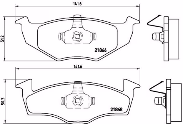 BREMBO Kit pastiglie freno, Freno a disco