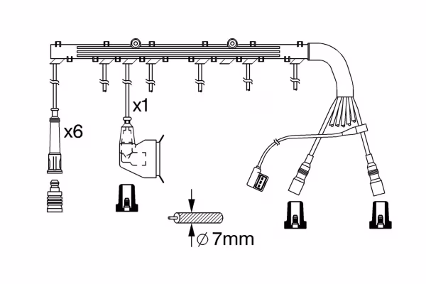 BOSCH Kit cavi accensione