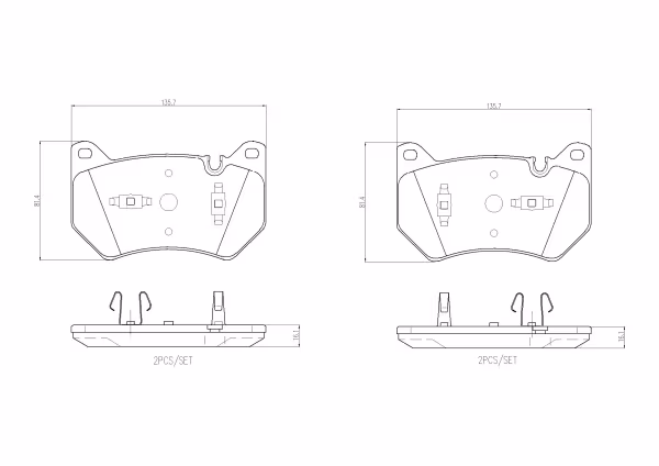 BREMBO Kit pastiglie freno, Freno a disco