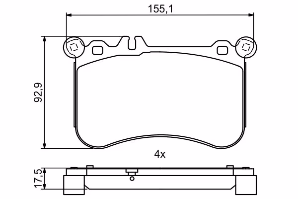 BOSCH Kit pastiglie freno, Freno a disco