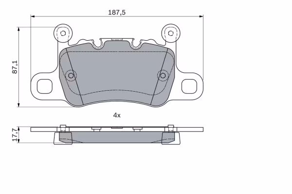 BOSCH Kit pastiglie freno, Freno a disco