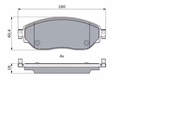 BOSCH Kit pastiglie freno, Freno a disco
