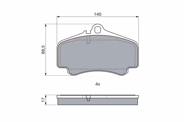 BOSCH Kit pastiglie freno, Freno a disco