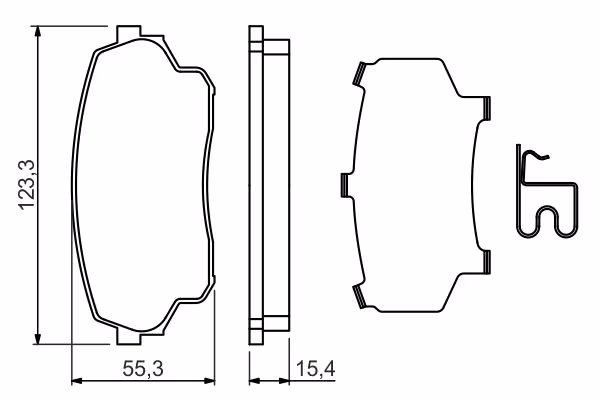 BOSCH Kit pastiglie freno, Freno a disco