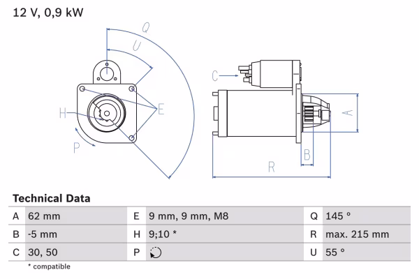 BOSCH Motorino d\'avviamento
