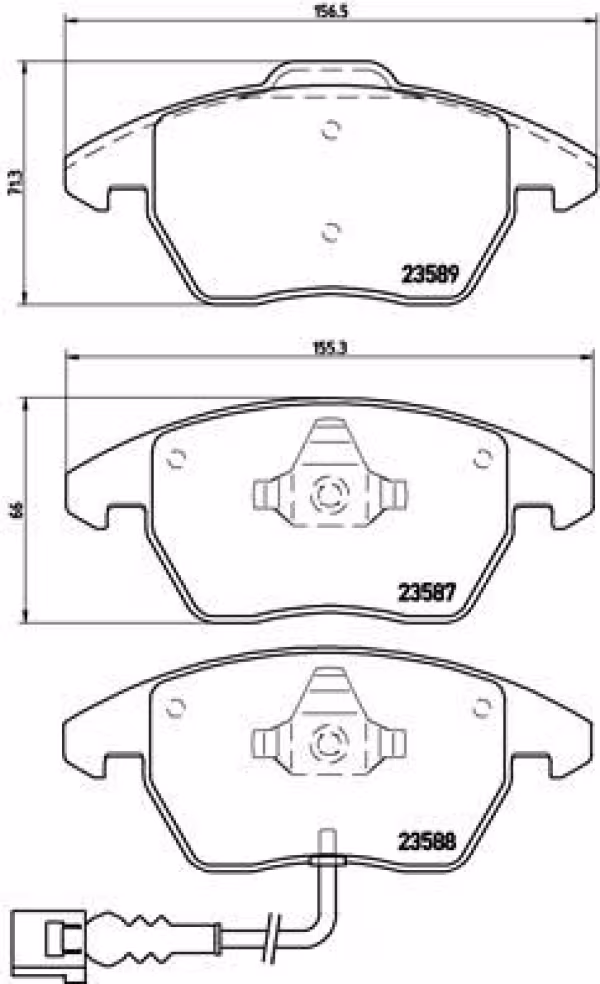 BREMBO Kit pastiglie freno, Freno a disco