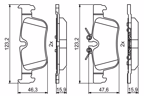 BOSCH Kit pastiglie freno, Freno a disco
