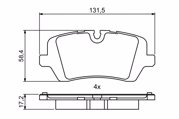 BOSCH Kit pastiglie freno, Freno a disco
