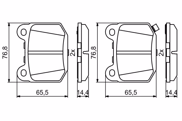 BOSCH Kit pastiglie freno, Freno a disco
