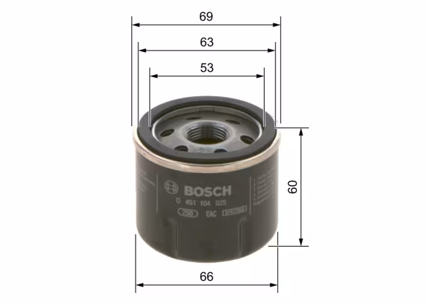BOSCH Filtro olio