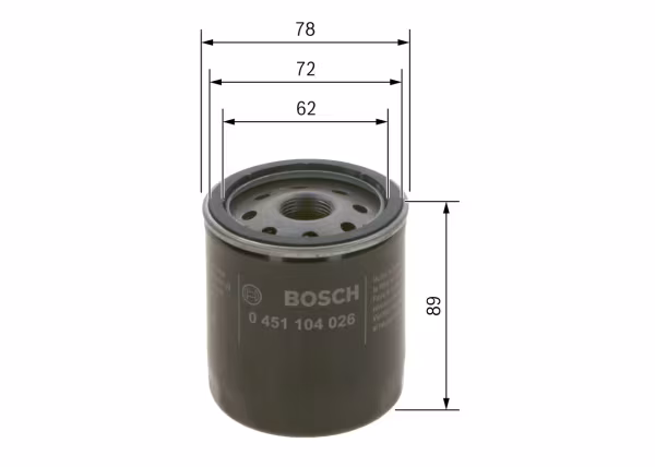 BOSCH Filtro olio