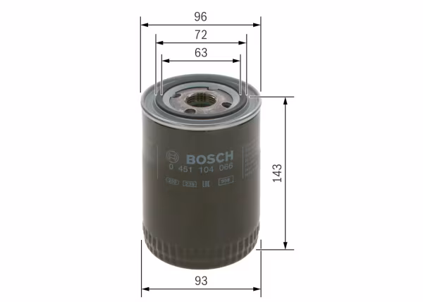 BOSCH Filtro olio