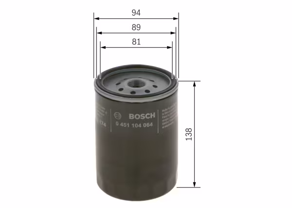 BOSCH Filtro olio