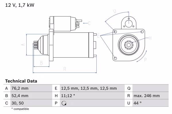 BOSCH Motorino d\'avviamento