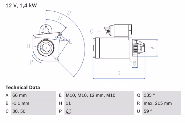 BOSCH Motorino d\'avviamento