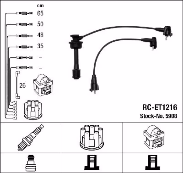 NGK Kit cavi accensione