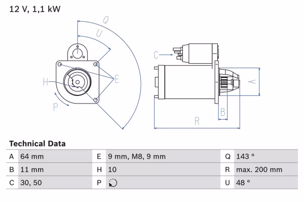 BOSCH Motorino d\'avviamento