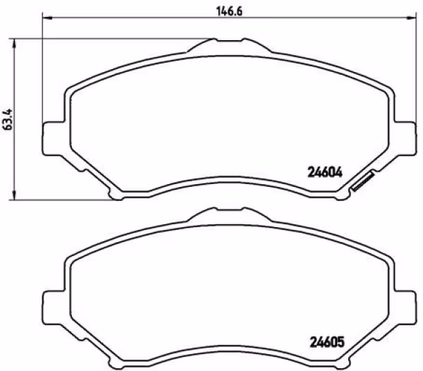 BREMBO Kit pastiglie freno, Freno a disco