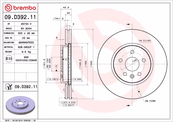 BREMBO Disco freno