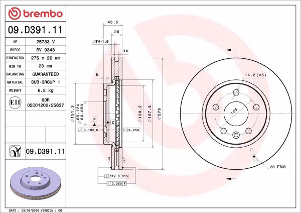 BREMBO Disco freno