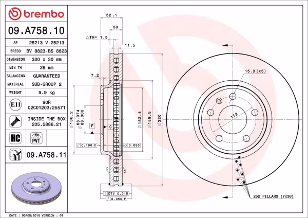 BREMBO Disco freno