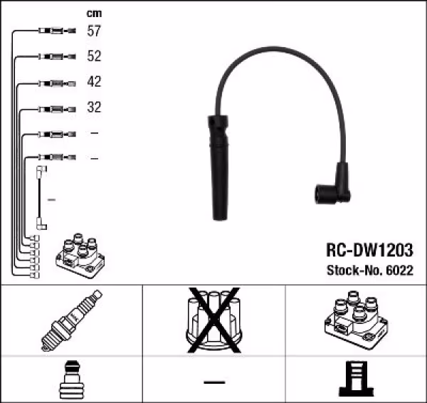 NGK Kit cavi accensione