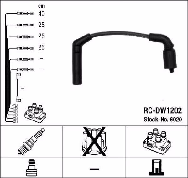 NGK Kit cavi accensione