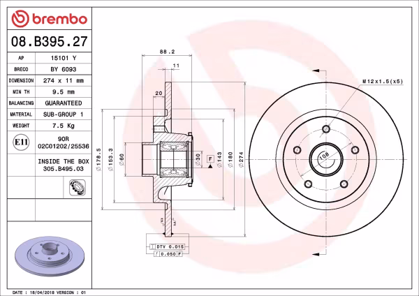 BREMBO Disco freno