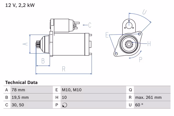 BOSCH Motorino d\'avviamento